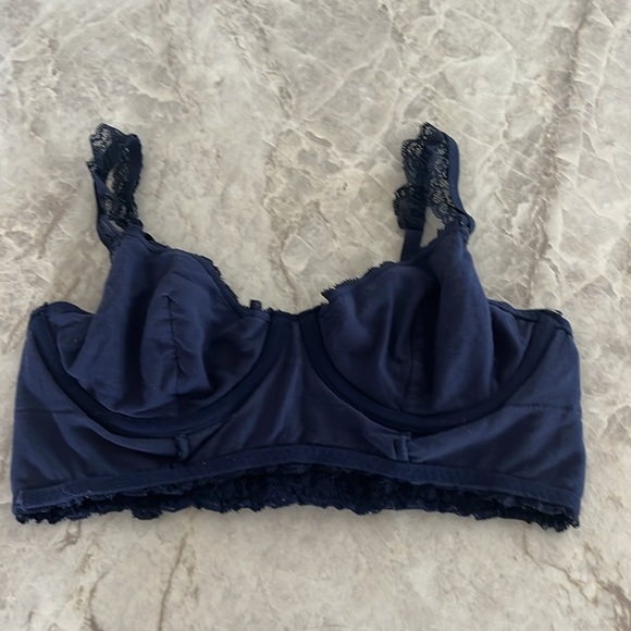 aerie American Eagle Lace Bralette Navy Blue 36C - Picture 15 of 16